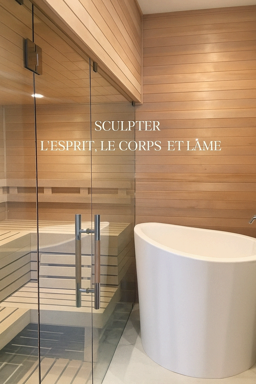 Le bain froid blanc dans l'espace bien-être du studio